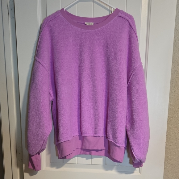 Anthro Purple Sherpa Sweater - Picture 1 of 3